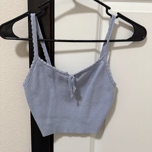 Blue cropped L.A. Hearts tank top